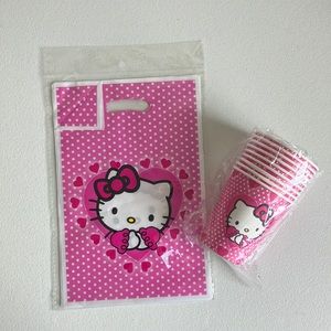 Hello Kitty Gift Bags and Paper Cups Party Supplies Kids Party Supplies